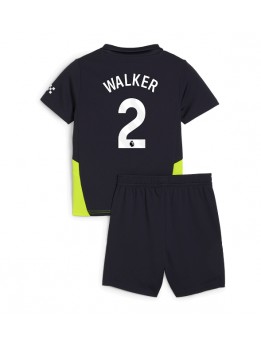 Manchester City Kyle Walker #2 Dječji Gostujuci Dres kompleti 2024-25 Kratak Rukavima (+ kratke hlače)